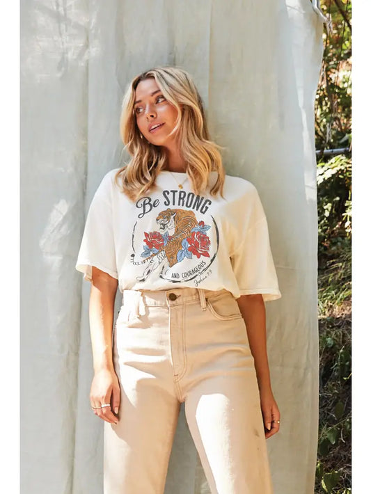 Be Strong and Courageous Tee Plus