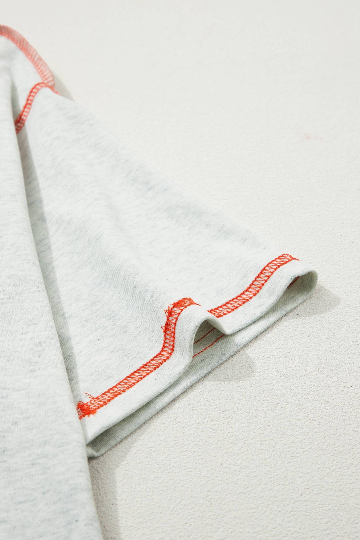Game Day Reversible Mock neck Contrast-Stitched Top: Light Grey