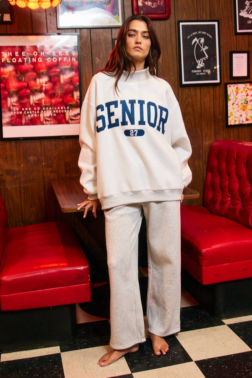 SENIOR27 | 'SENIOR' Reversible Mock-Neck Sweatshirt