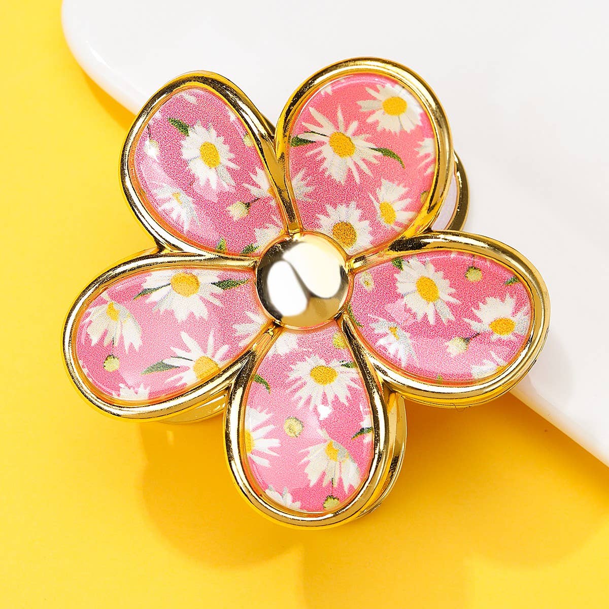 Floral Bloom Hair Claw Clips:Rose