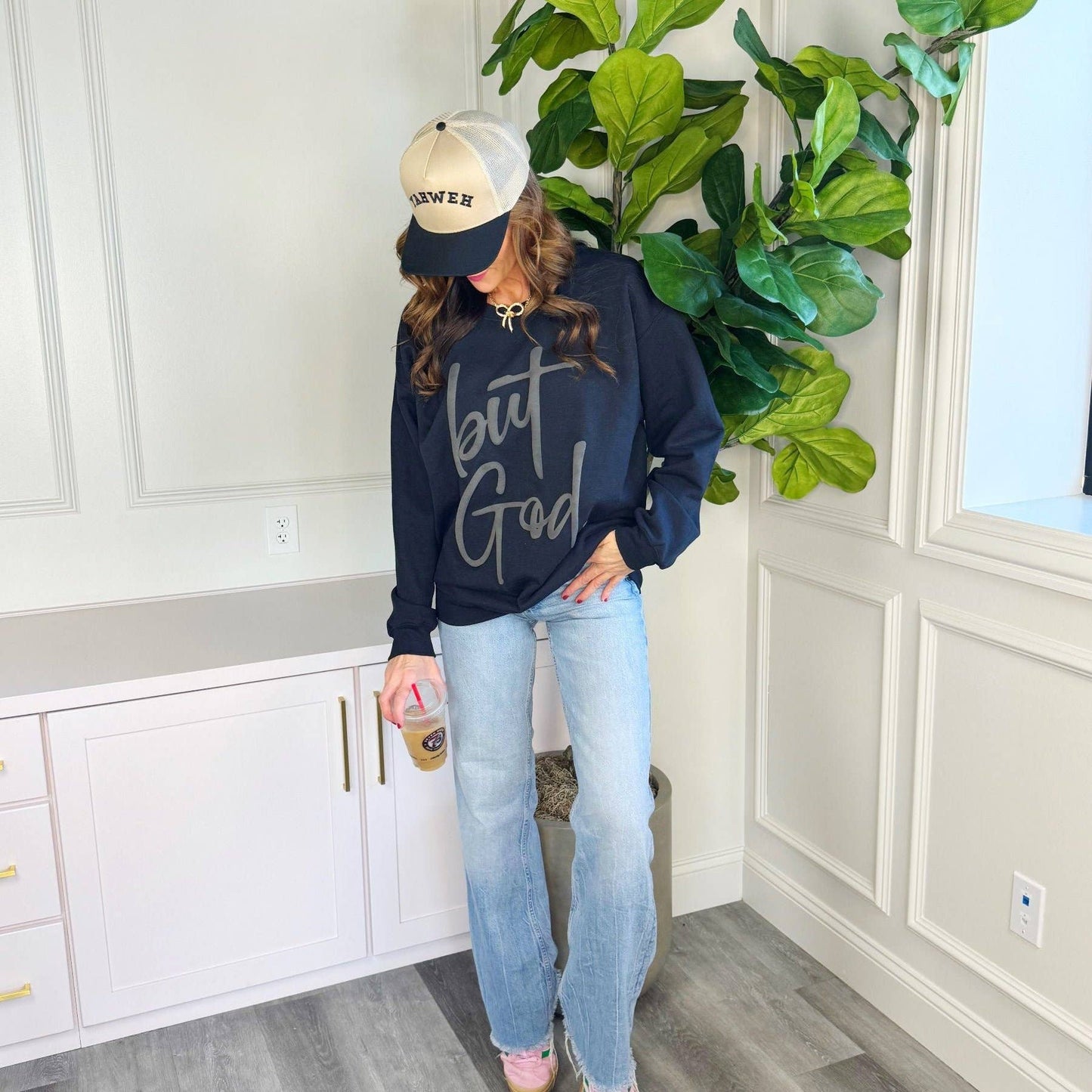 Puff But God Black Sweatshirt