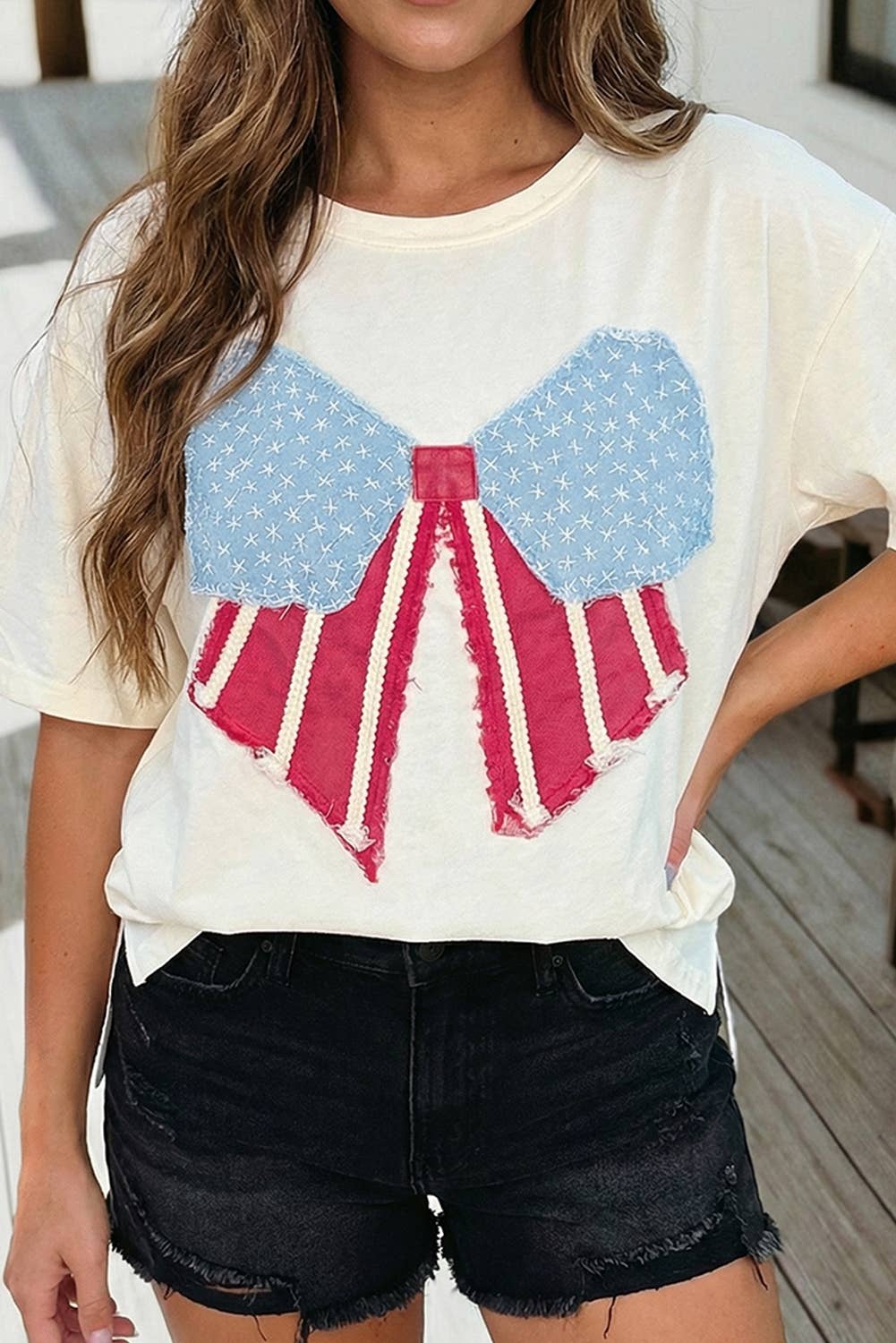 Flag Bow Patched Tee