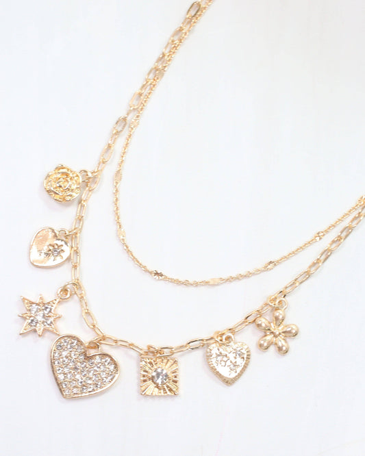 Della Charm Necklace Gold