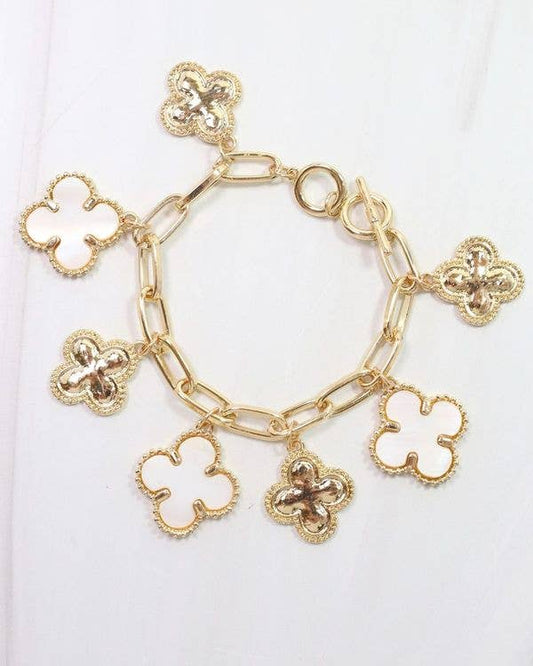 Cashin Clover Charm Bracelet Gold
