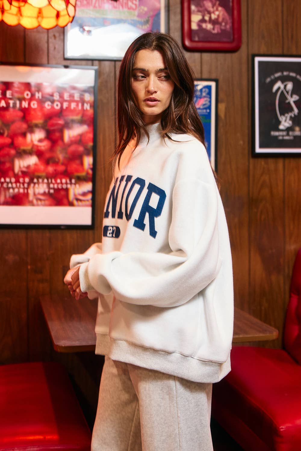 SENIOR27 | 'SENIOR' Reversible Mock-Neck Sweatshirt