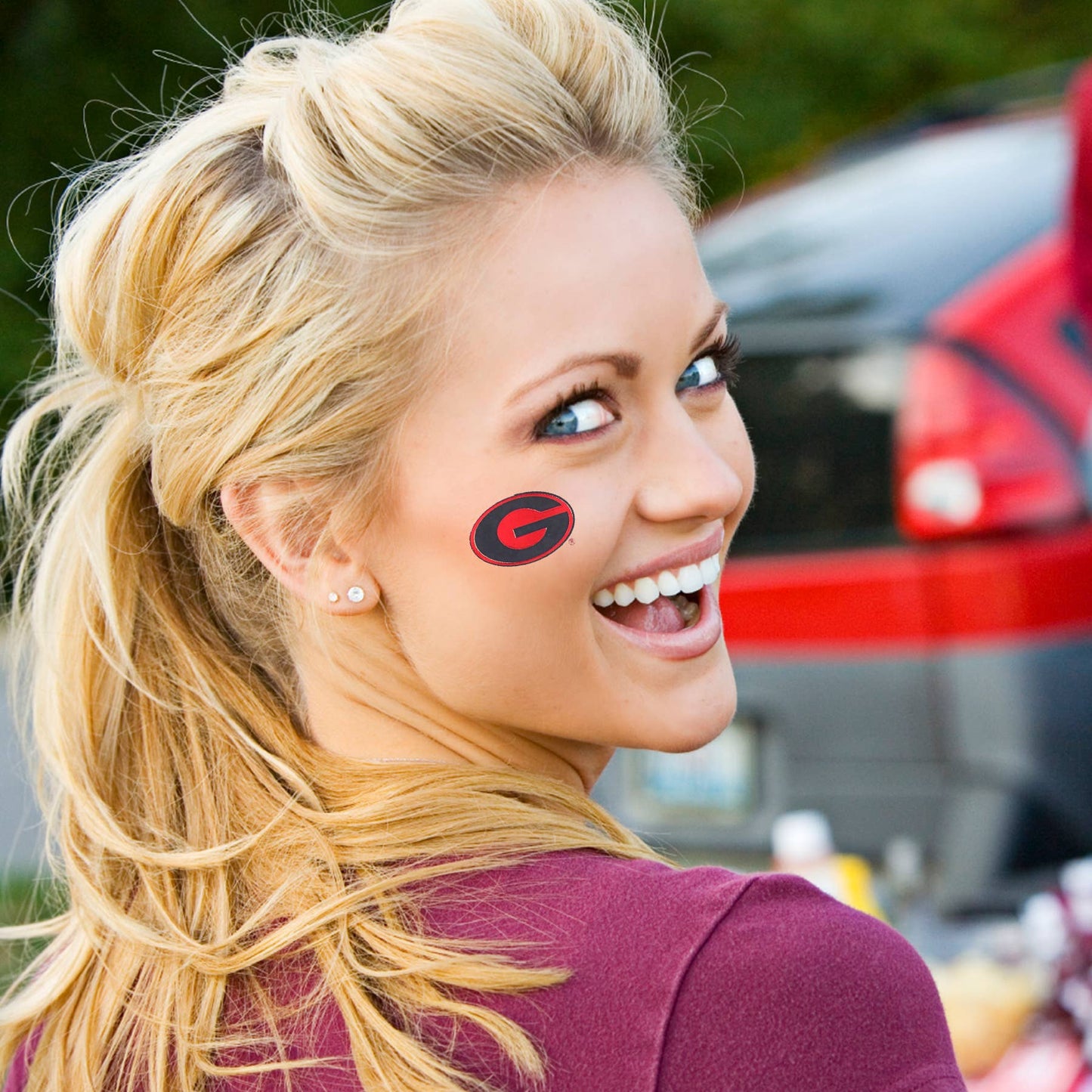 Georgia  Game Faces® Temporary Tattoos