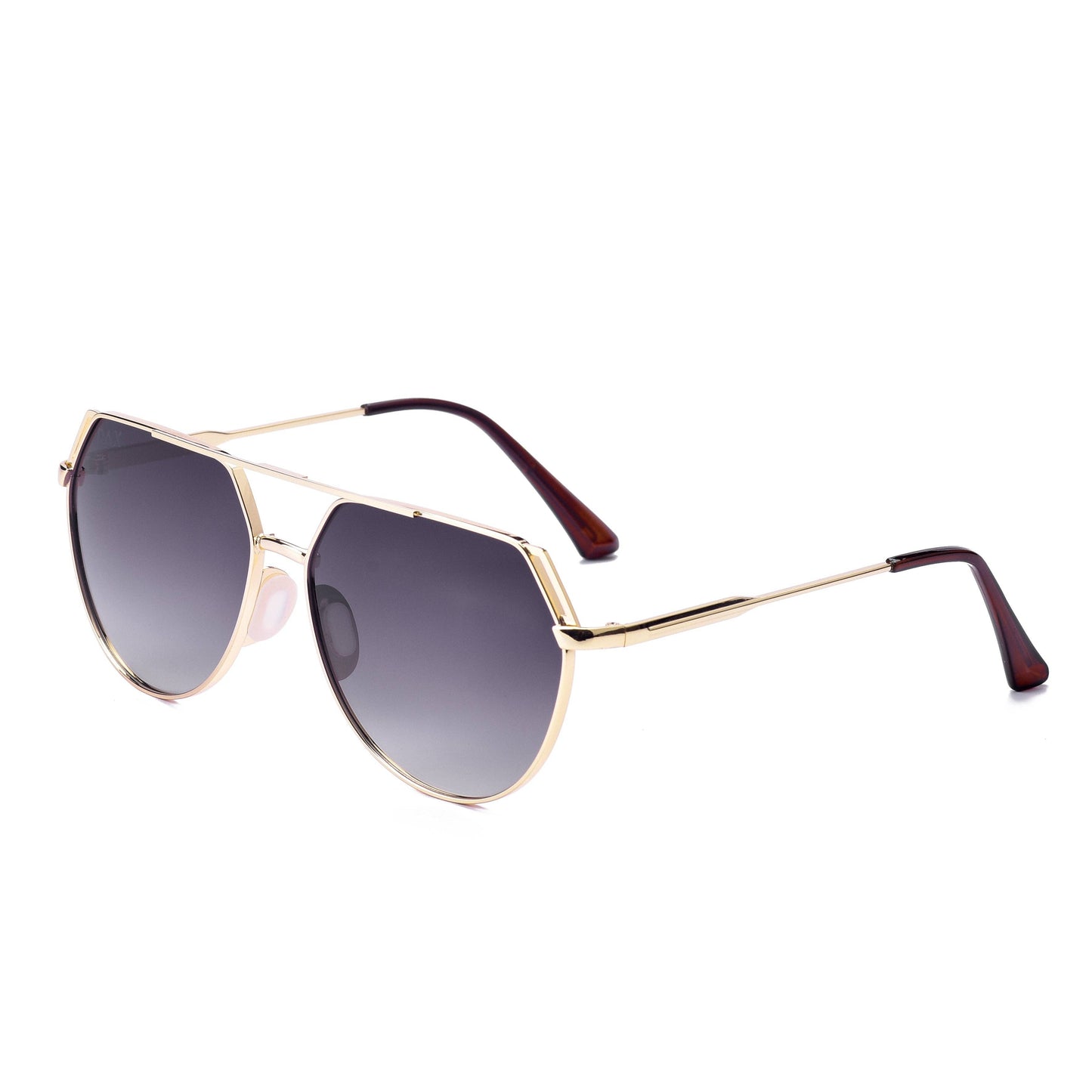 Ritz - Unisex Polarized Large Hair Friendly Aviator: Black Ombré