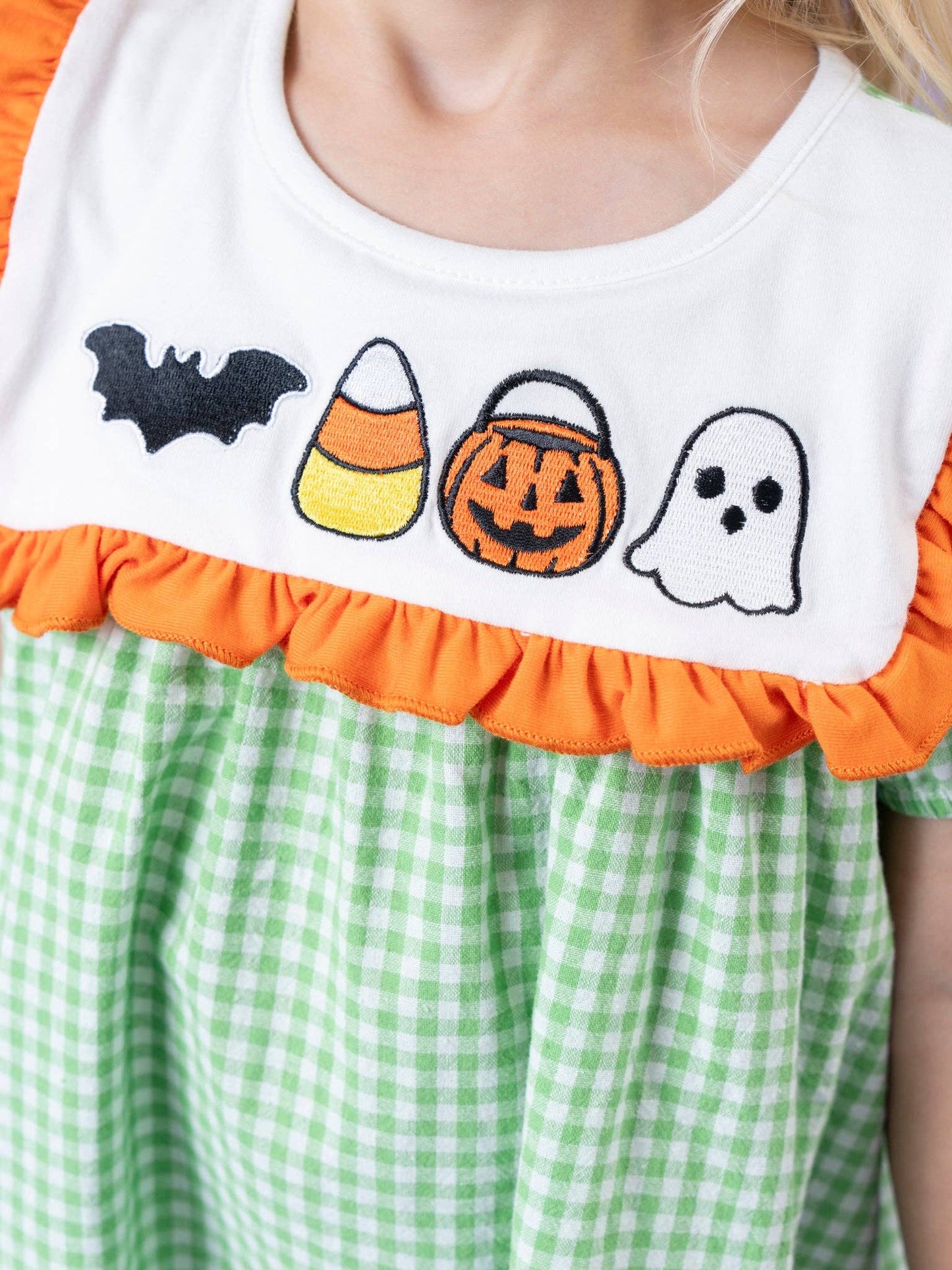 Halloween Nighttime Fun Embroidered Dress