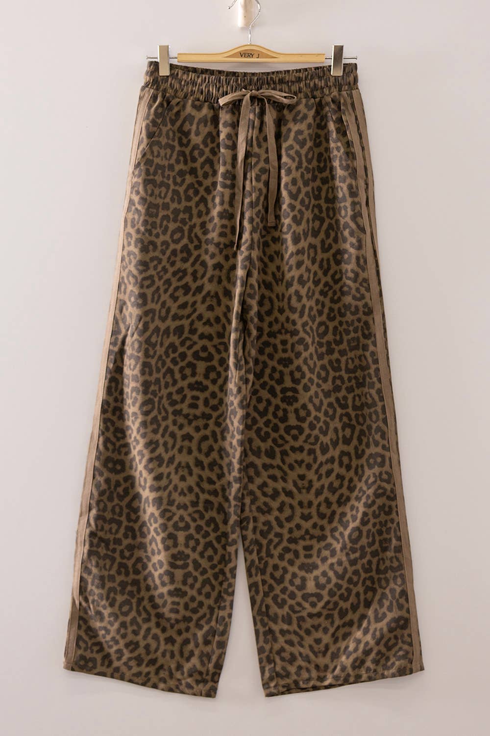Leopard Printed Cotton Twill Pants