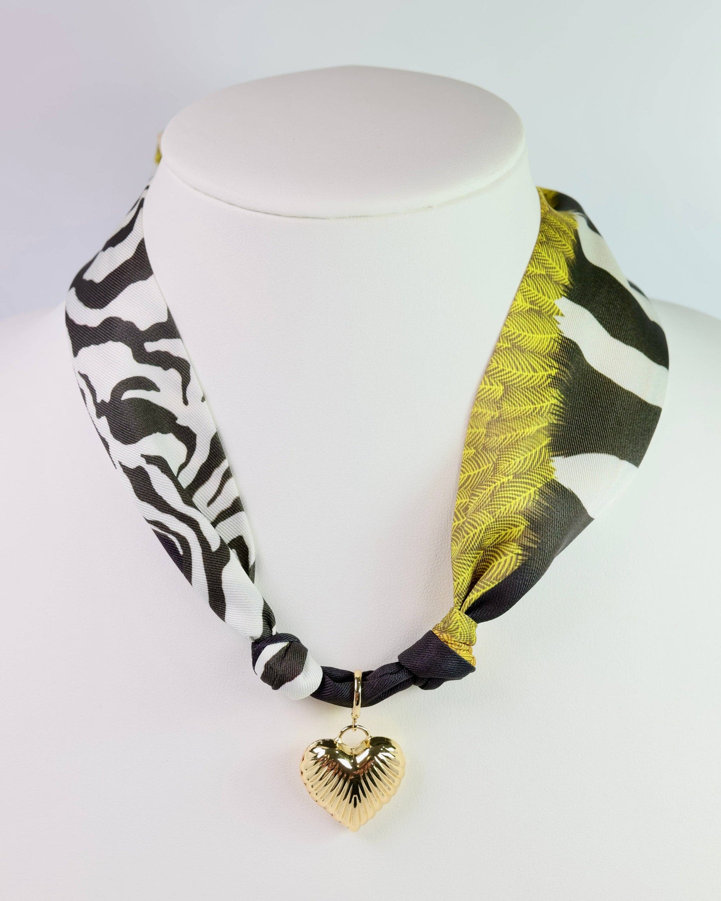 Lillie Scarf Charm Necklace BROWN GOLD