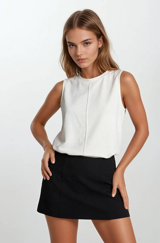 BUTTERY SOFT BRUSHED MODAL SLEEVELESS SWING TOP