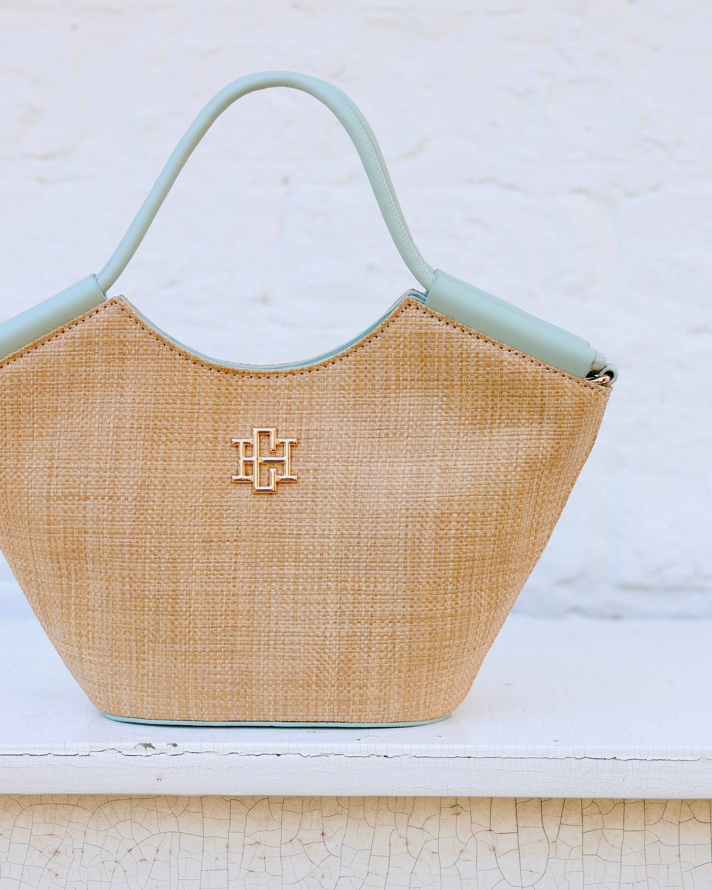 Leland Mini Tote Natural Mint