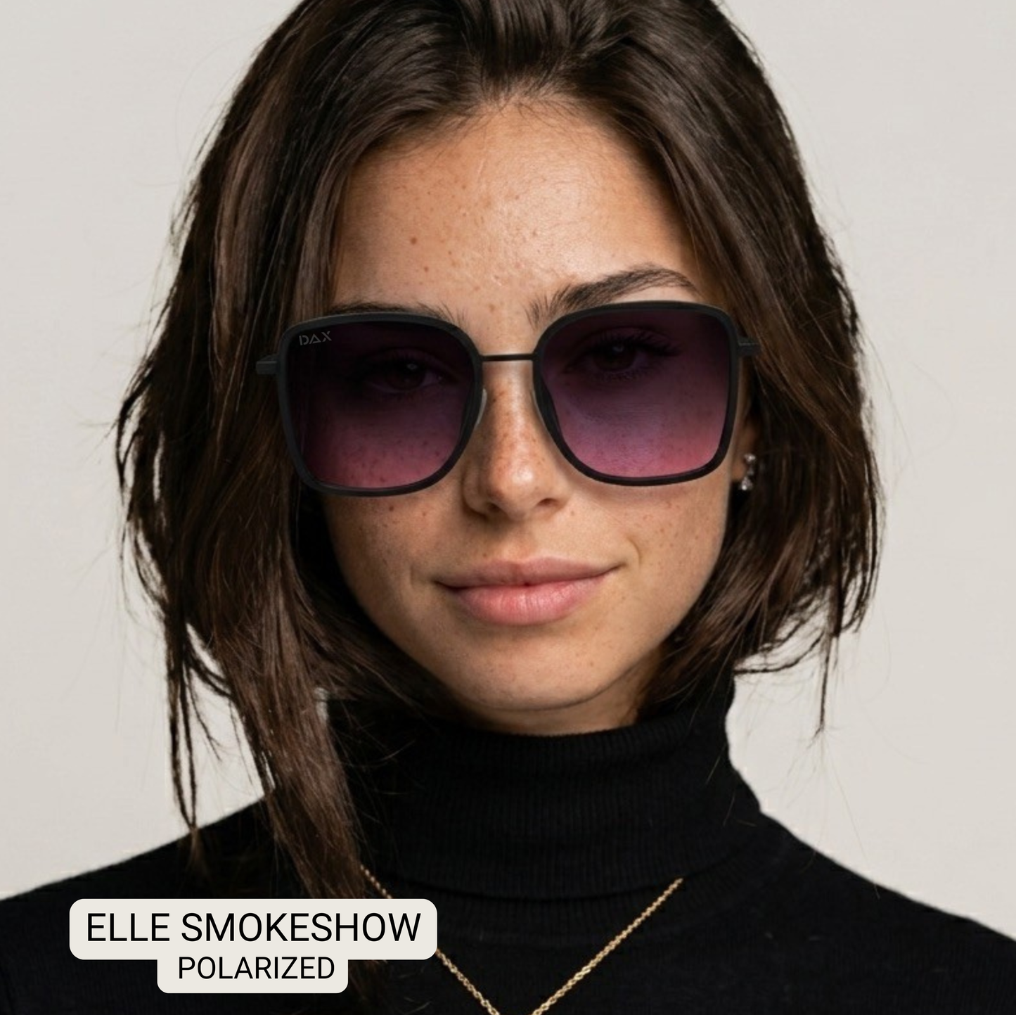 Elle - Women's Polarized Oversized Sunglasses: Brown