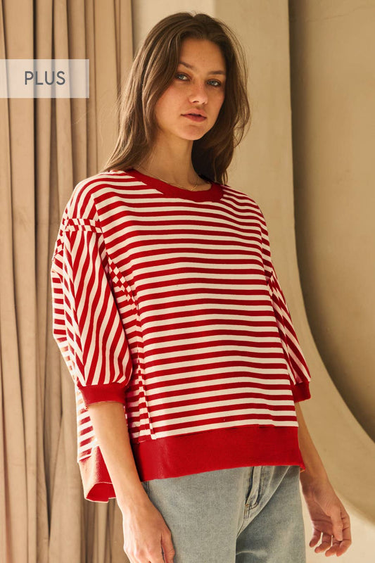 Striped Knit Top