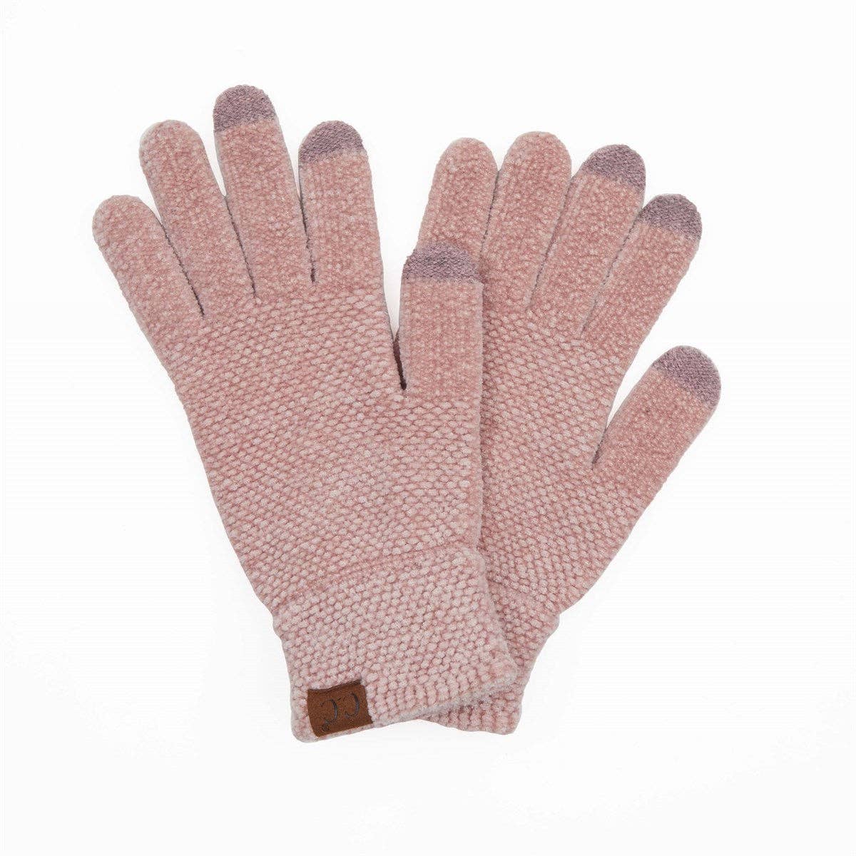 CC Chenille Touchscreen Glove ( G-9016 ): Light Melange Grey