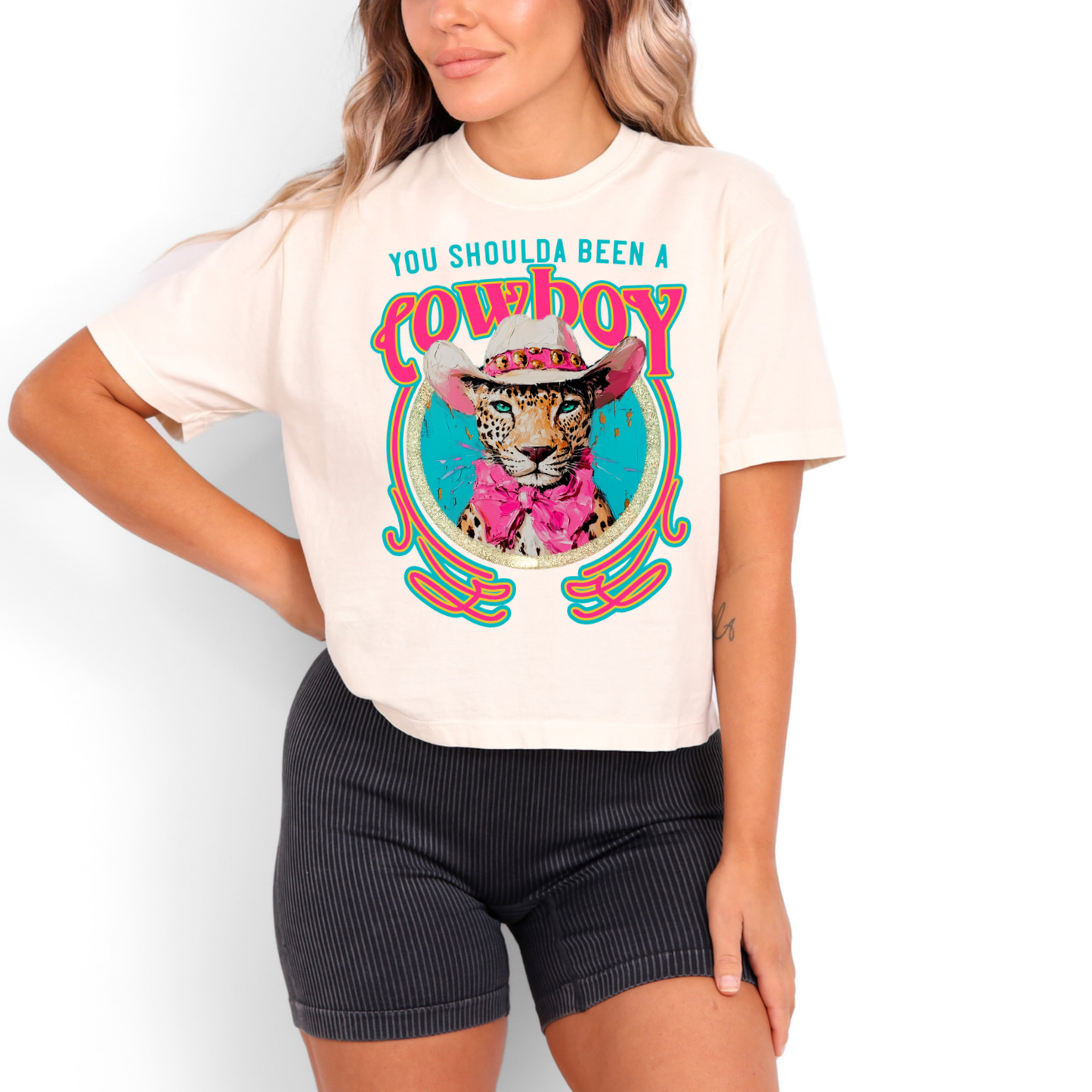 Should've Been a Cowboy Boxy Cropped Tee