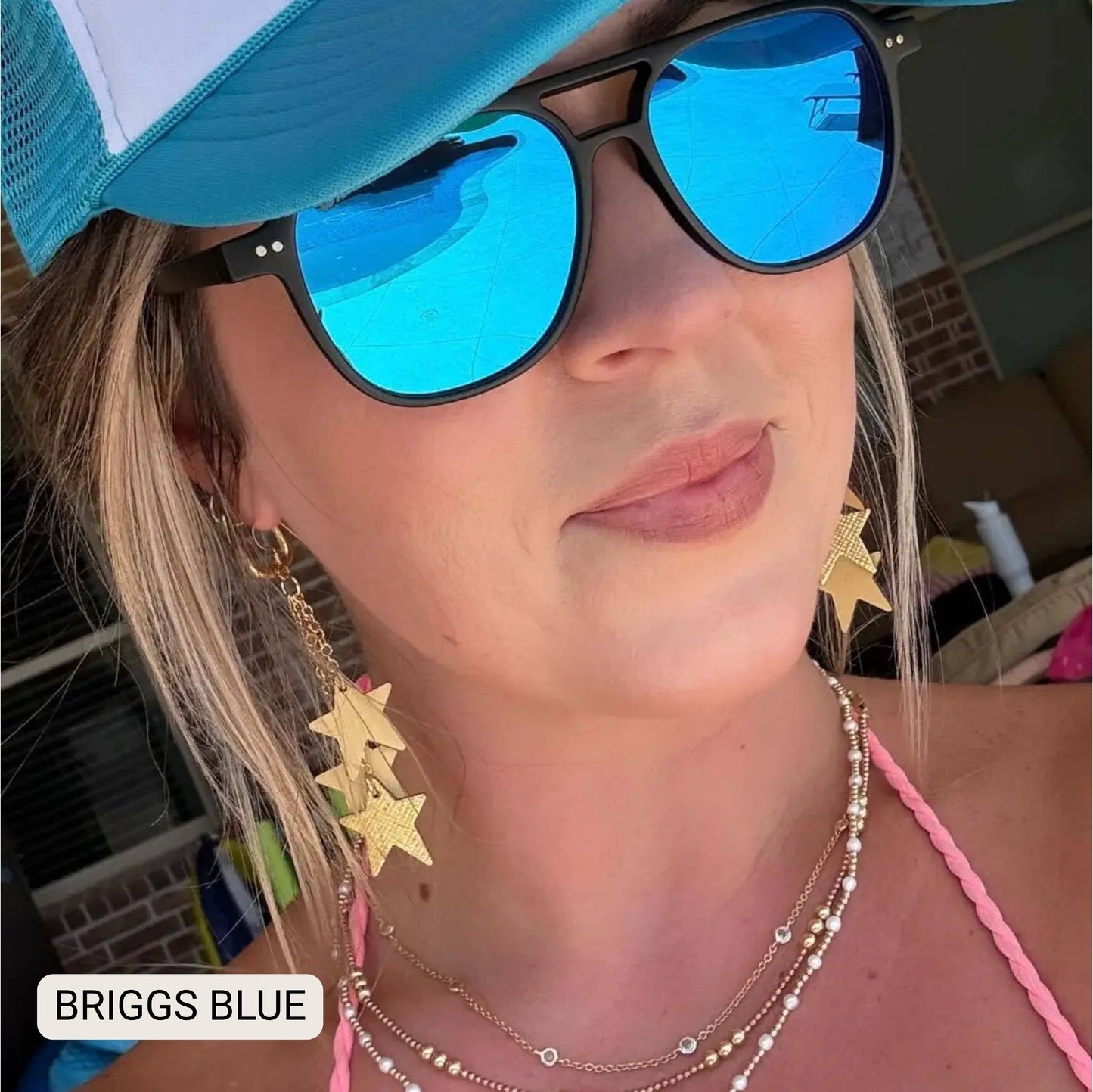 Briggs - Women's Polarized Small/ Medium Aviator : Black Gradient