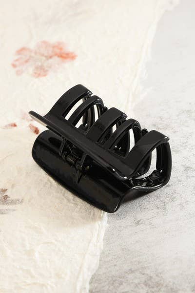 ELEVATED ACETATE HAIR CLAW CLIPS |Black