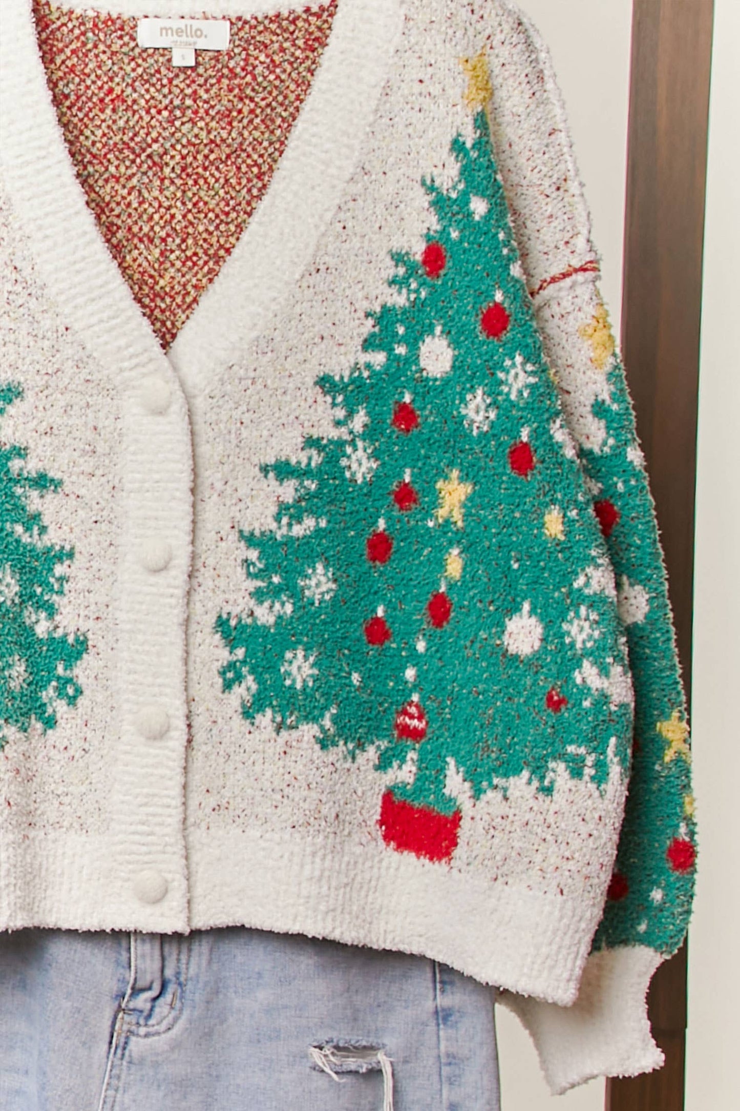 Merry Pine V-Neck Knit Cardigan