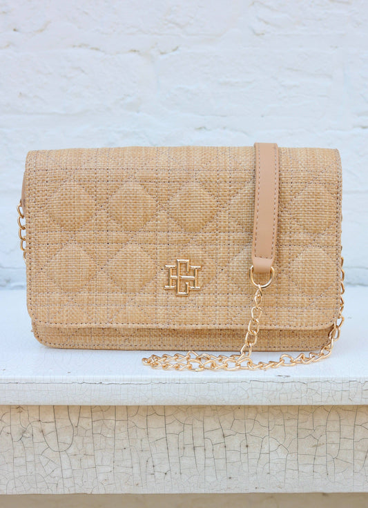 Bryn Clutch/Crossbody Natural Quilted LQ