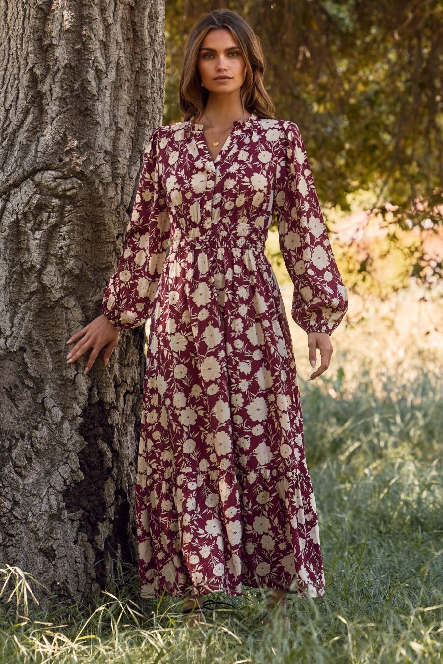 Floral Printed Maxi Dress