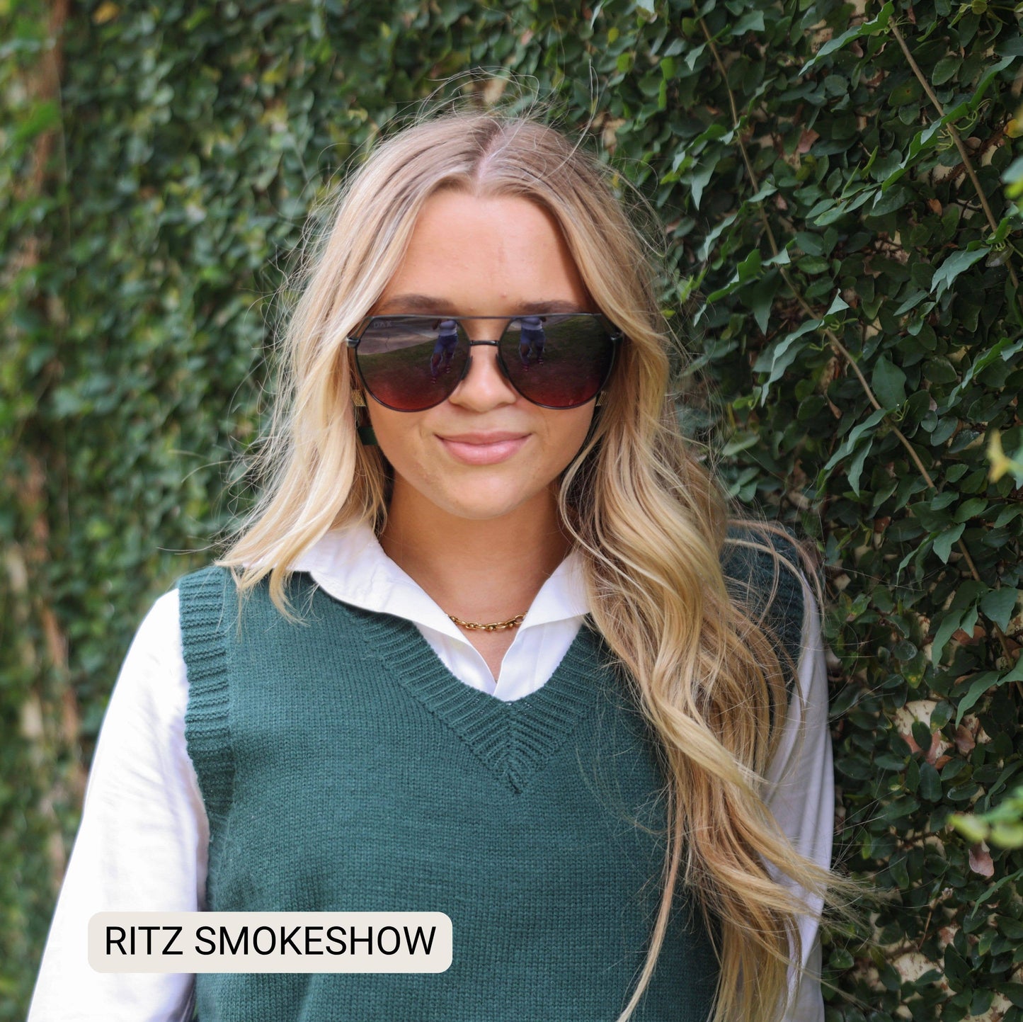 Ritz - Unisex Polarized Large Hair Friendly Aviator: Black Ombré