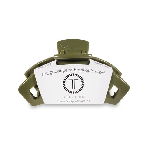Teleties Open Olive Medium Hair Clip