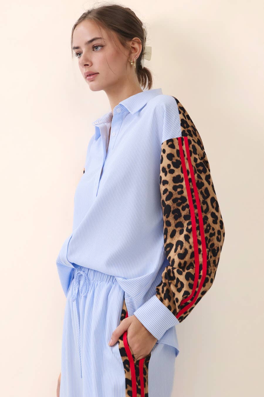 Stripe Button Down Shirt : Blue Stripe