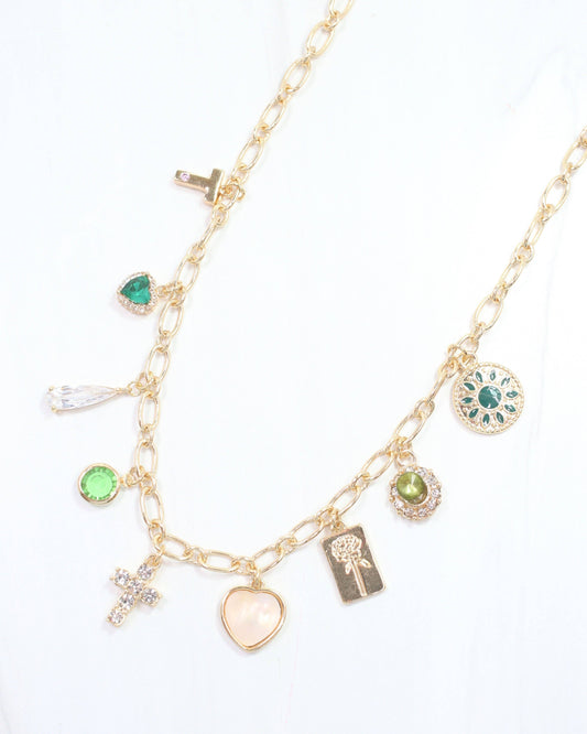 Bakari Charm Necklace Gold