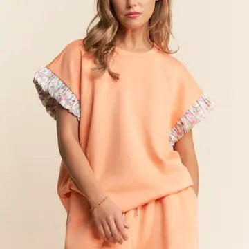 Floral Print Top and Shorts Set