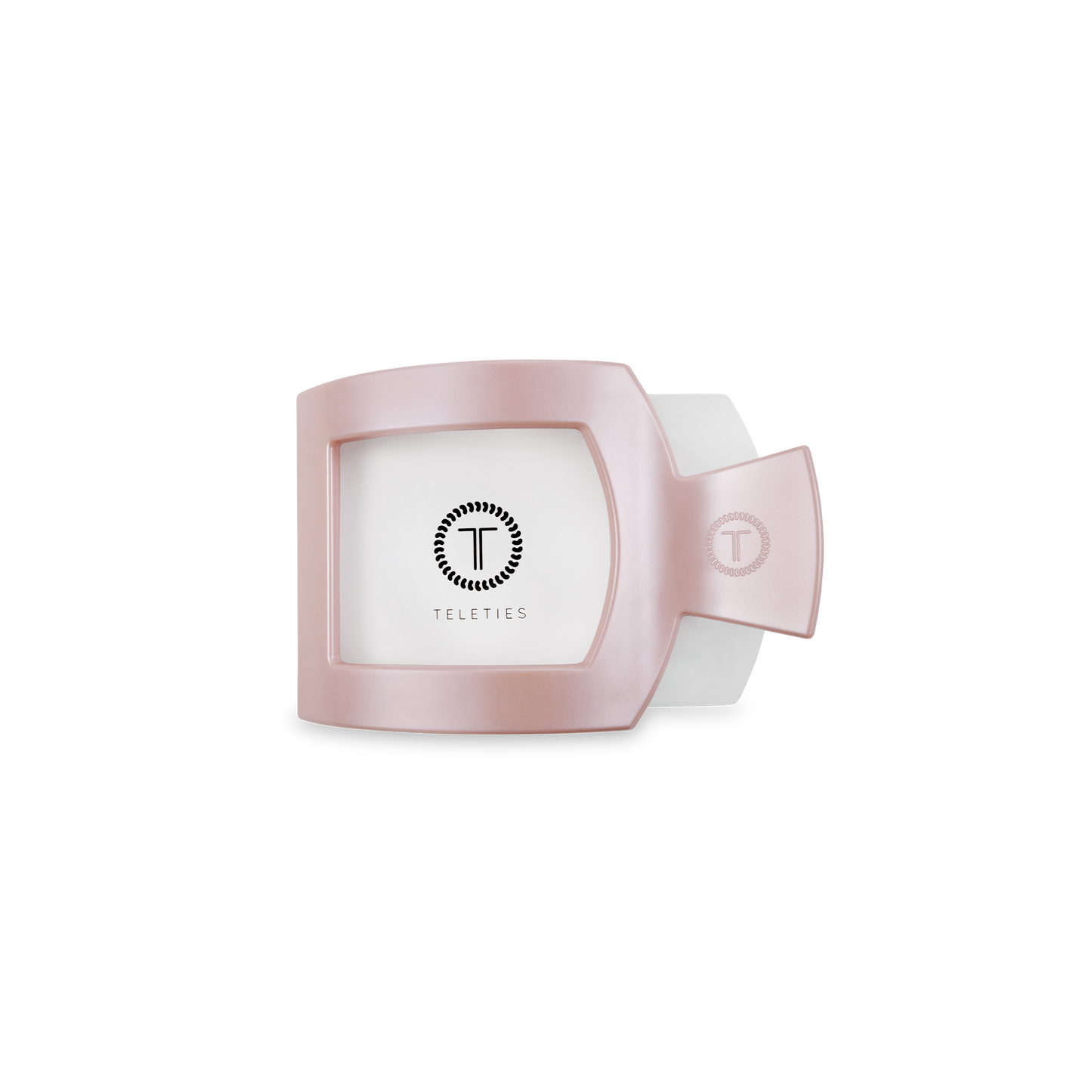 Square Flat Hair Clip | Small | Pearly Pink