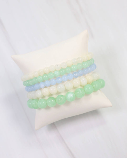 Amherst Beaded Bracelet Set Blue Multi