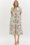 Floral Leopard Midi Dress