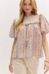 Lace Floral Print Top