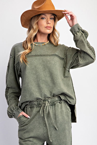 Crochet Terry Knit Top