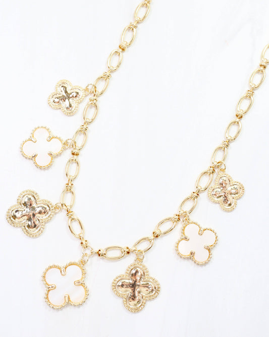 Cashin Clover Charm Necklace Gold