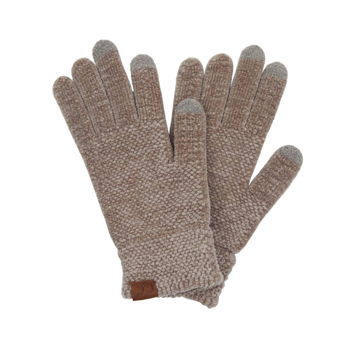 CC Chenille Touchscreen Glove ( G-9016 ): Light Melange Grey