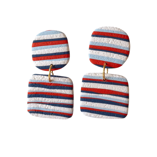 Red and Blue Earrings Patriotic