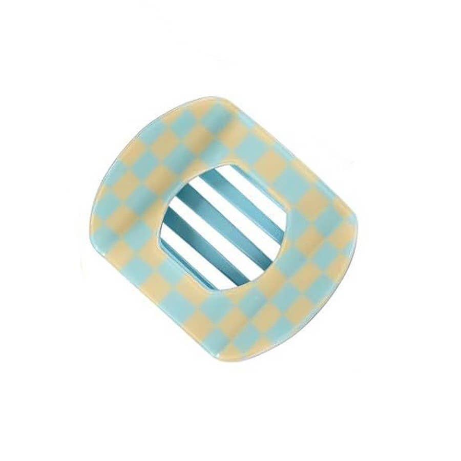 Jumbo Lay Flat Oval Hair Claw Clip: MINT