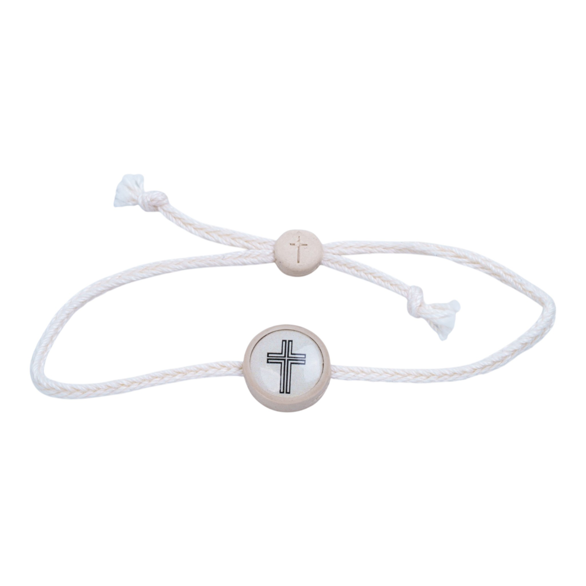 Tap To Pray® Survivor Series Braided Bracelet: Onyx + Cross
