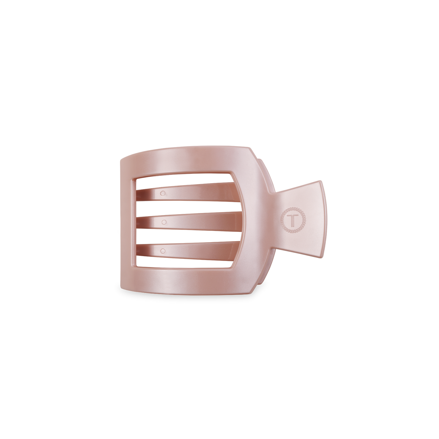 Square Flat Hair Clip | Small | Pearly Pink