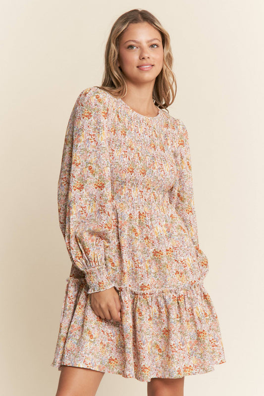 Autumn Garden Long Sleeve Dress