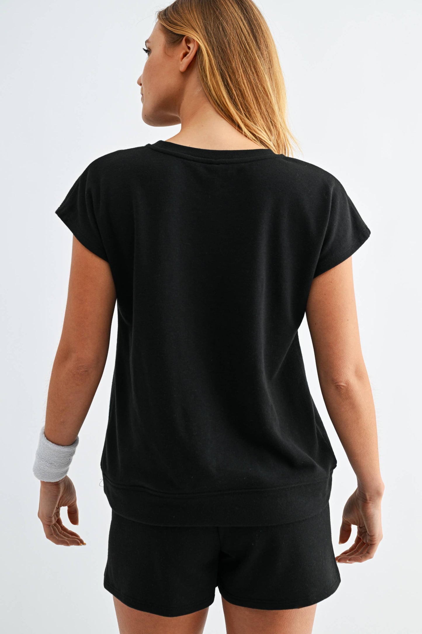 Offset French Terry Core Comfort Set: Black