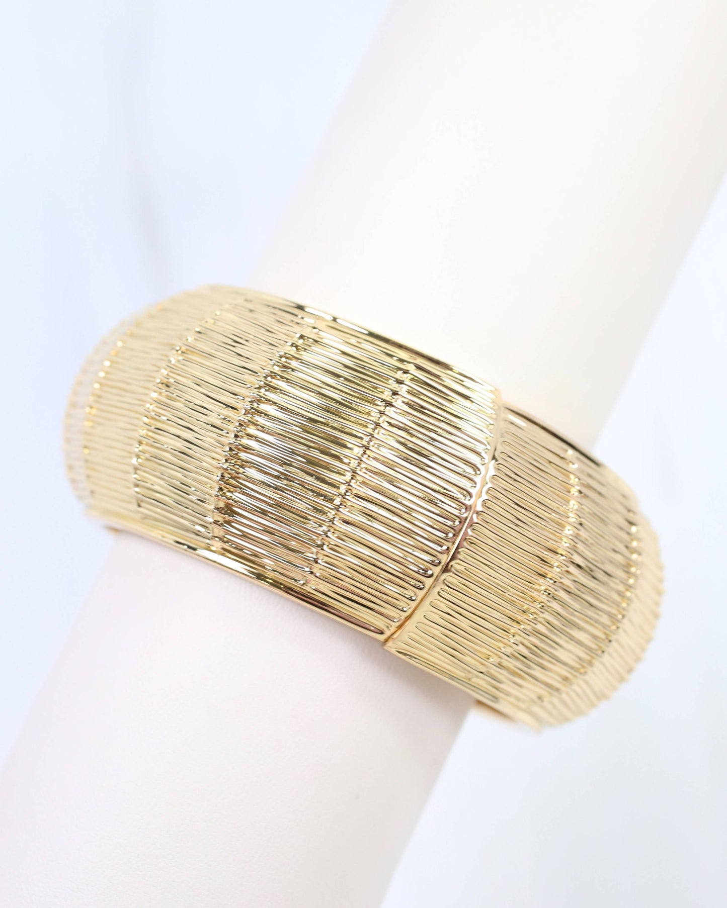 Coney Island Woven Hinged Bracelet Gold