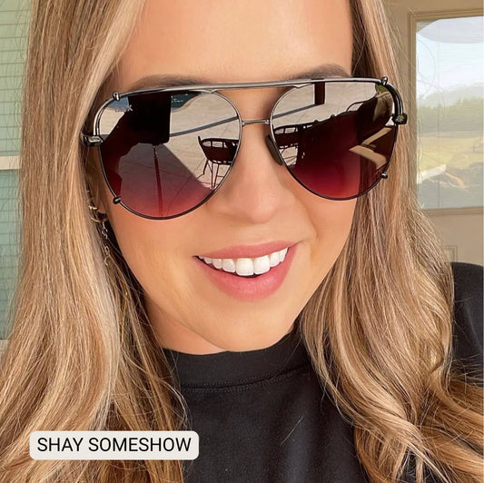 SHAY - Women's Polarized Aviator: Smokeshow