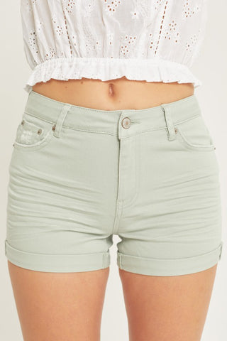 Mid-Rise Denim Shorts
