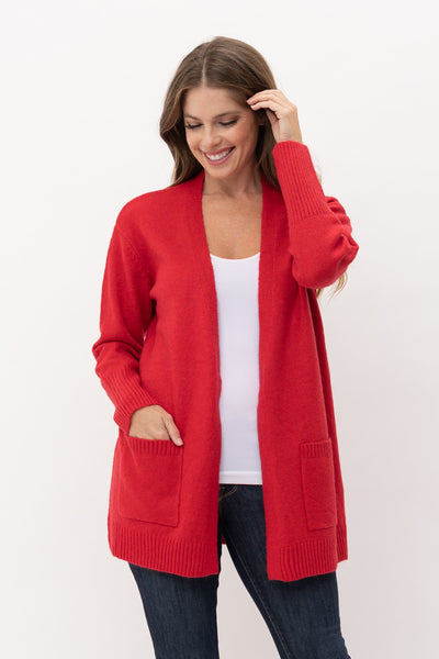 Open Front Mossy Cardigan