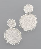 Bar Fringe Beaded Earrings