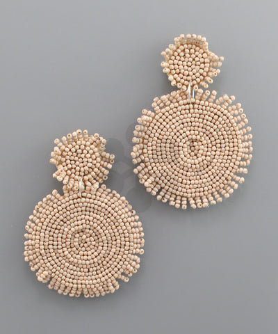 Bar Fringe Beaded Earrings