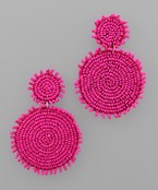 Bar Fringe Beaded Earrings